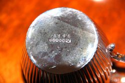 Fig. 3 Example of Silverplate Marks (left to right) EP: Electroplate J D & S (4 marks): James Dixon & Sons-this mark was used from 1879 onwards Horn symbol: Mark of James Dixon and Sons that was added in 1886 to the JD&S mark. The 2446 is a number used by James Dixon & Sons and does not relate to our discussion