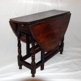 English Georgian Oak Dropleaf Table