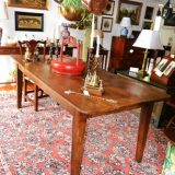 French Oak Farmhouse Table Mid 19th Century 