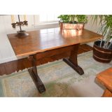 Continental Hard Pine Trestle Table Circa 1800