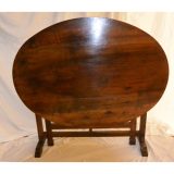 French Provincial Walnut Oval Vendange Table, Circa 1840